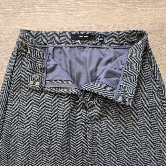 Vero Moda Lizzie Mini Skirt Herringbone Tweed EU 36 US 4 UK 8 New Without Tags - Picture 6 of 13